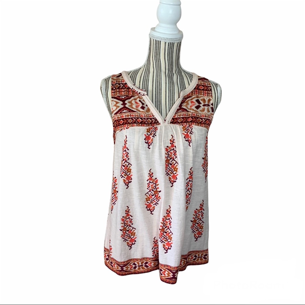 Anthropologie Akemi + Kin Boho Casual Sleeveless Small Blouse - Picture 1 of 7